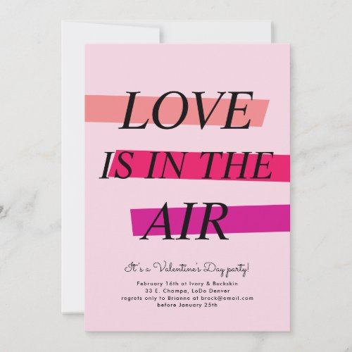 Bold and Bright Valentines Day Party Invitation