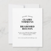 Bold and Cheeky Typographic Postponed Wedding Announcement (Back)