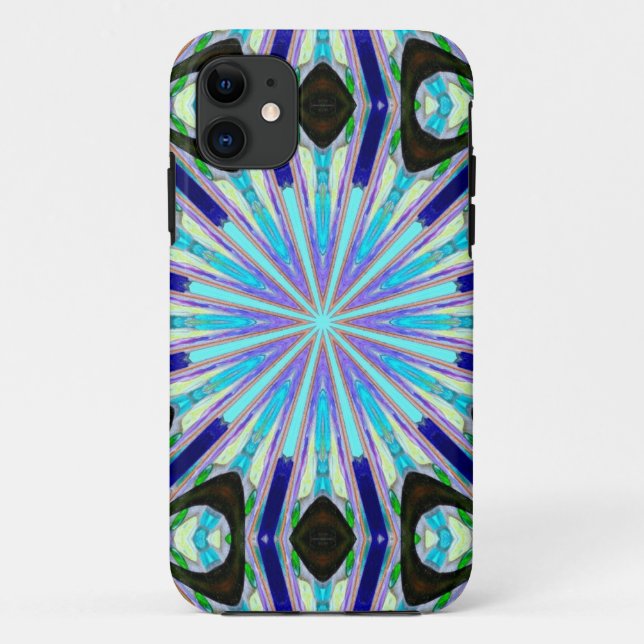bold and colorful exploding blue star case (Back)