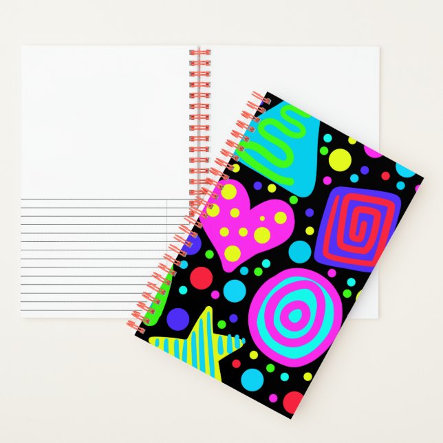 Bold and Colorful Graphic Print  Notebook (Inside)