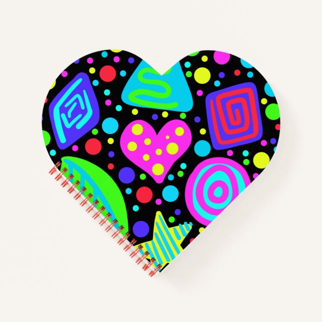 Bold and Colorful Graphic Print Notebook (Front)