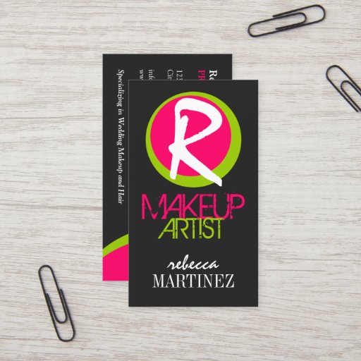 Customizable Bold and Colorful Monogram Business Cards