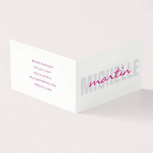 Bold and Cursive Text Business Card