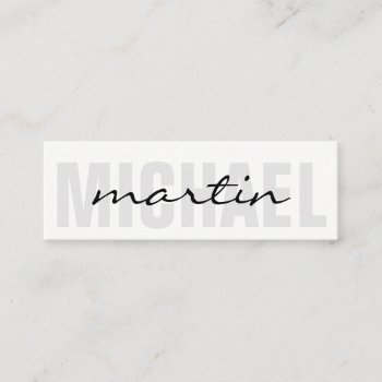Bold And Cursive Text Mini Business Card by lovely_businesscards at Zazzle