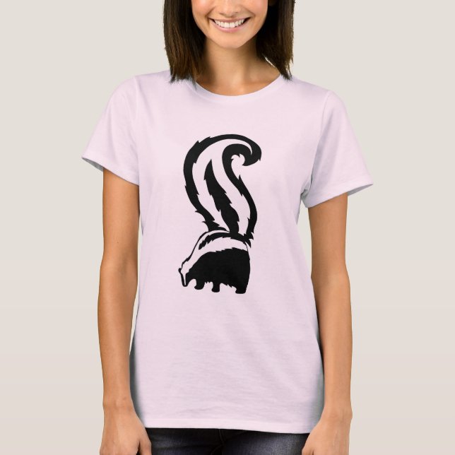 Bold and Cute Skunk Illustration T-Shirt (Front)