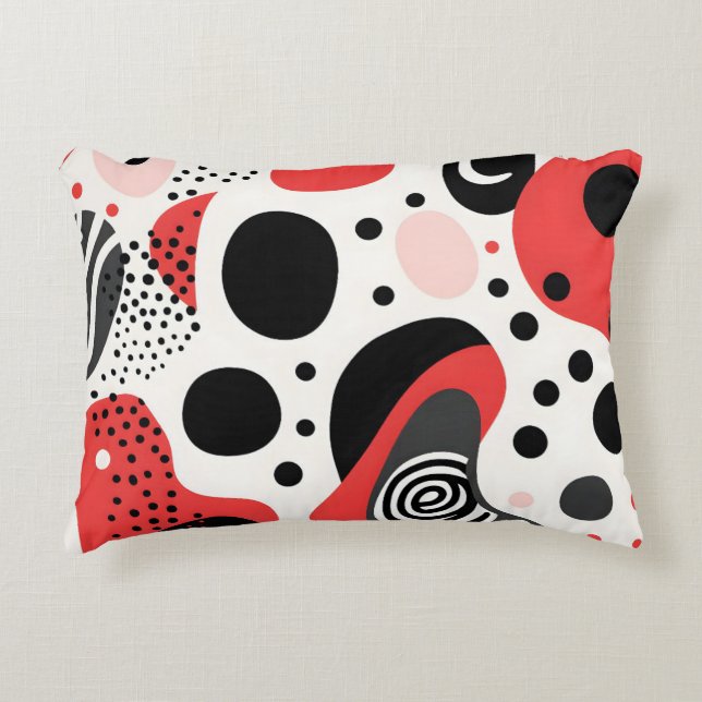 Bold and Daring Abstract Accent Pillow (Front)