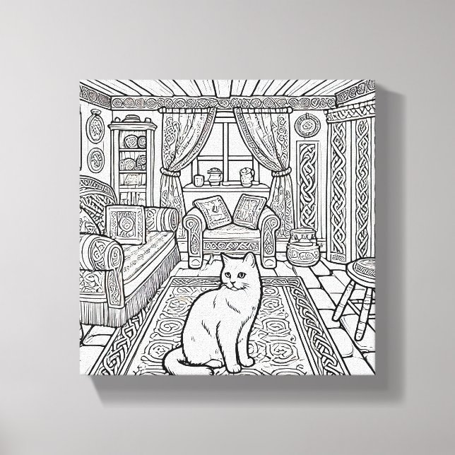 Bold and Easy Cat #12 Canvas Print (Front)