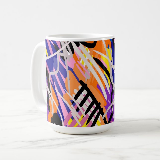Bold and Expressive Abstract Art  Coffee Mug (Front Left)