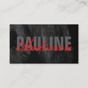 Bold and Fancy Text Black Texture Business Card