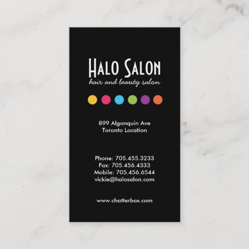 Customizable Bold and Hip Salon Appointment Card Business Card