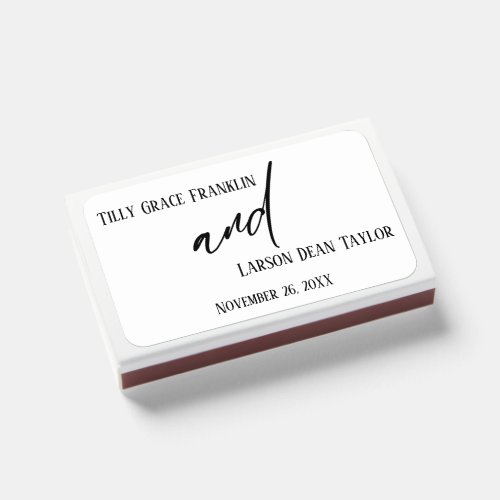 Bold and in Casual Handwriting Simple Matchboxes