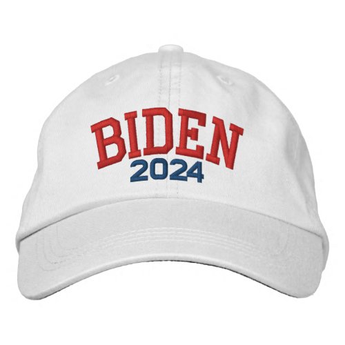 Bold and Large Biden _ 2024 Red and Blue Embroidered Baseball Cap