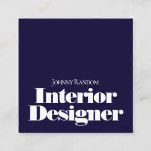 Bold and minimal style square business card