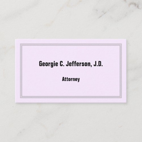 Bold and Minimalist Attorney Business Card