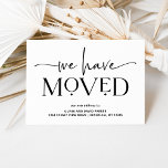 Bold and Modern | Moving Announcement Postcard<br><div class="desc">These seriously modern,  black and white moving announcements feature elegant,  ornamental black text for a fresh new look that is still timeless and classy. A stylish way to let friends and family that you have moved to a new home!</div>