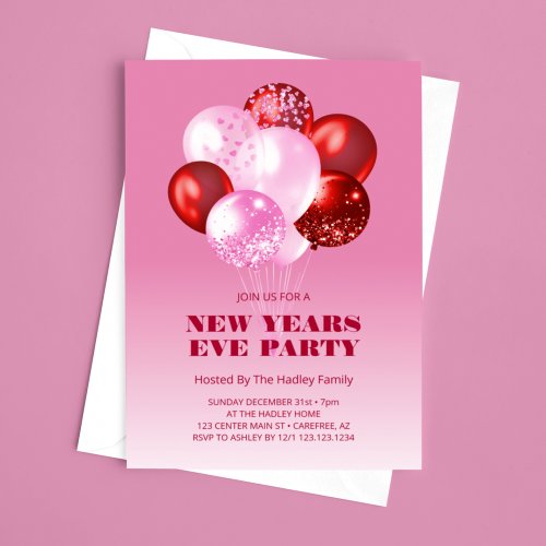 Bold and Modern New Years Eve Invitation