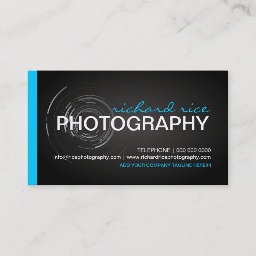 Customizable Bold and Modern Photographer Business Cards