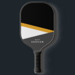 Bold and Modern Stripes With Custom Name Picklebal Pickleball Paddle<br><div class="desc">A modern and brightly colored stripe design with a personalized first and last name.</div>