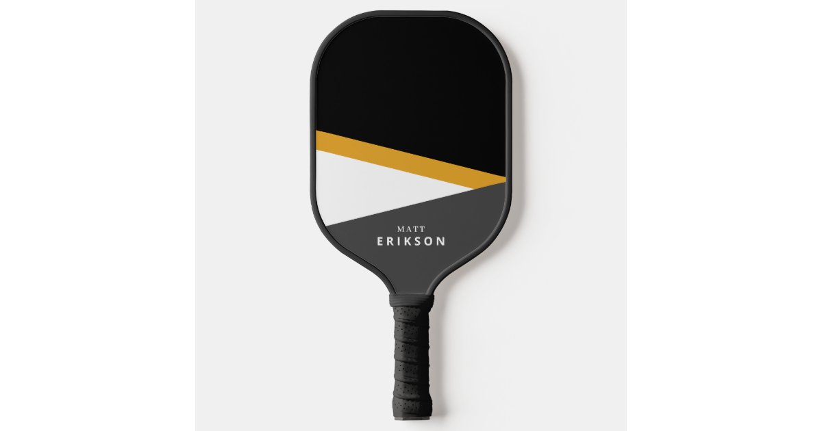 Bold and Modern Stripes With Custom Name Picklebal Pickleball Paddle