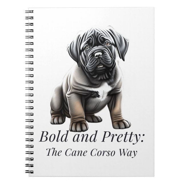 Bold and pretty: the Cane Corso way Notebook (Front)