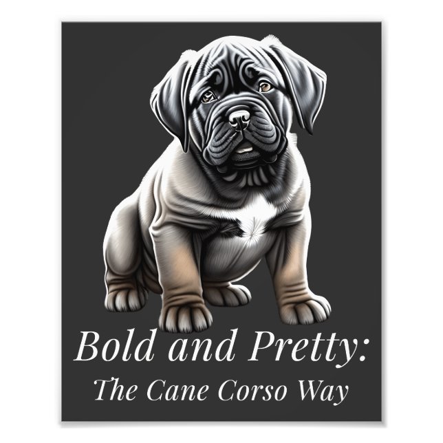 Bold and pretty: the Cane Corso way Photo Print (Front)