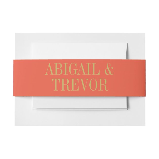 Bold and Retro Invitation Belly Band (Front Example)