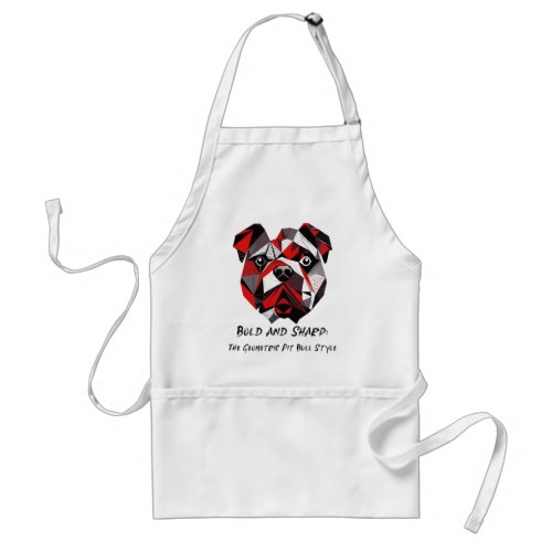 Bold and sharp the Geometric Pit Bull Style Adult Apron