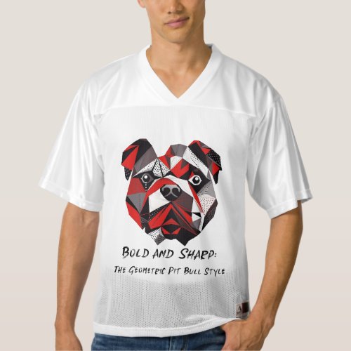 Bold and sharp the Geometric Pit Bull Style Mens Football Jersey
