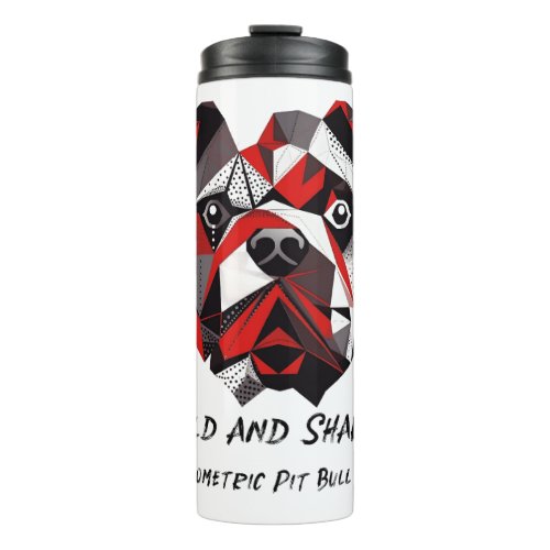 Bold and sharp the Geometric Pit Bull Thermal Tumbler