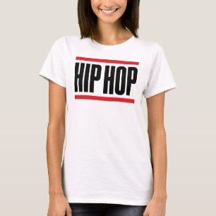 Bold and Simple Hip Hop logo design with red frame T-Shirt