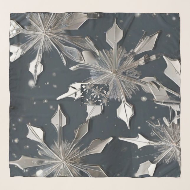 Bold and sparkled snowflake  Scarf (Front)