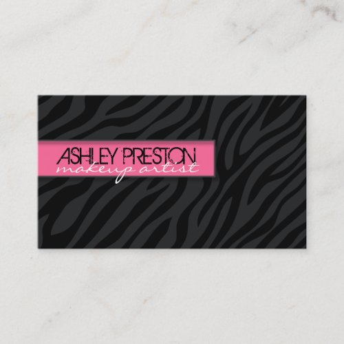 Bold and Stylish Zebra Print Business Card