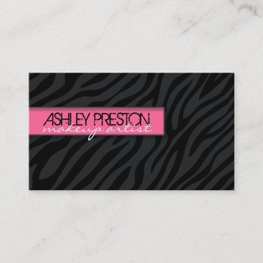 Customizable Bold and Stylish Zebra Print Business Card