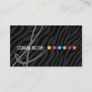 Bold and Stylish Zebra Print Business Card