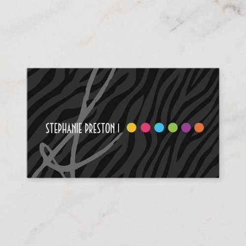 Bold and Stylish Zebra Print Business Card