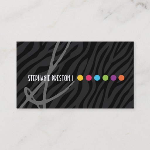 Customizable Bold and Stylish Zebra Print Business Card