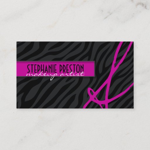 Customizable Bold and Stylish Zebra Print Business Card