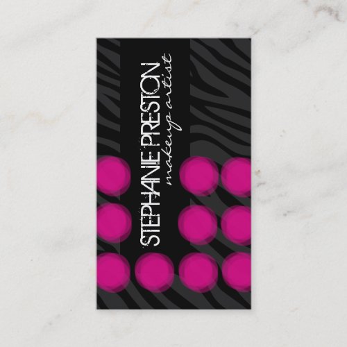 Bold and Stylish Zebra Print Business Card