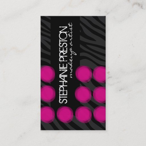 Customizable Bold and Stylish Zebra Print Business Card