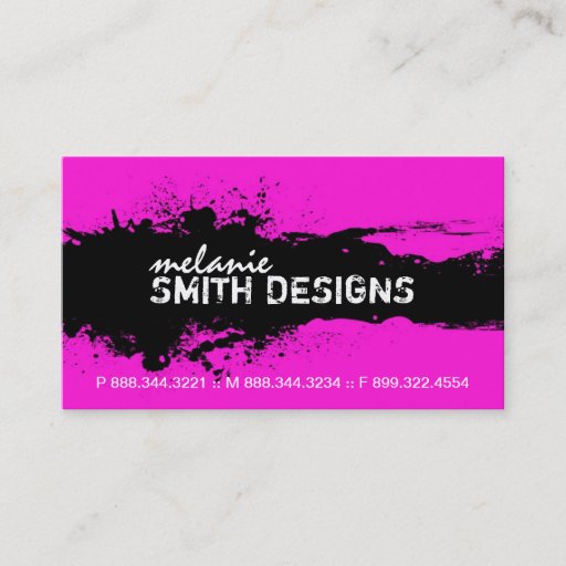 Customizable Bold and Vibrant Grunge Business Card
