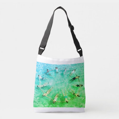 Bold and Vibrant People Pattern Tote Bag