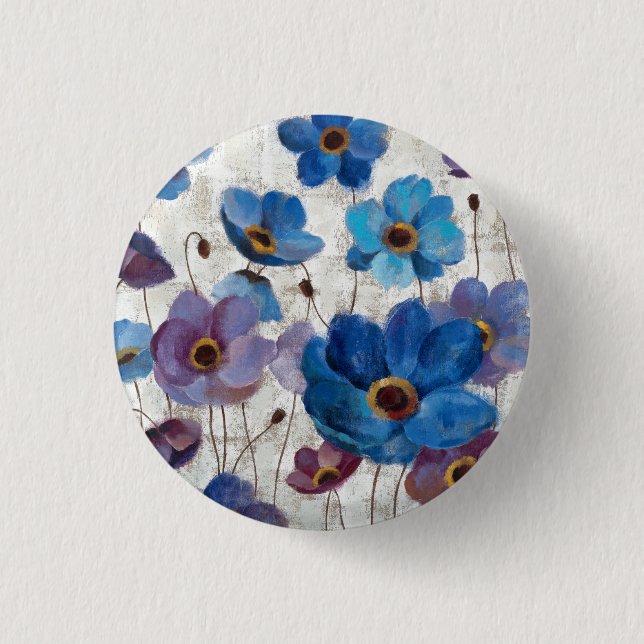 Bold Anemones Pinback Button (Front)
