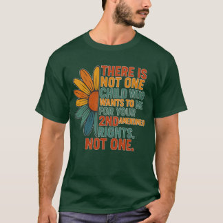 Bold Anti-Gun Statement with Colorful Daisy Art T-Shirt