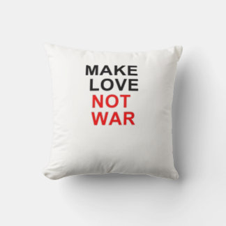 Bold Anti War Slogan Graphic Throw Pillow