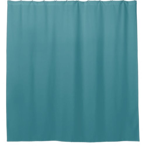Bold Aqua Solid Color Pairs Satin Rolling Surf Shower Curtain