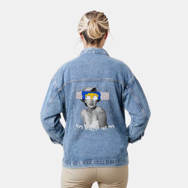 Bold Art Denim Jacket For those with power (Model)