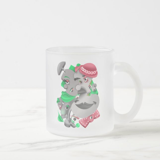 Bold & Artistic Frosted Coffee Cup (Right)