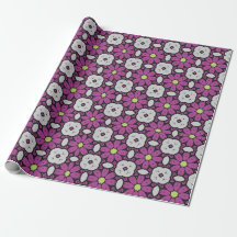 Bold & Artistic Purple Floral Mosaic Pattern
