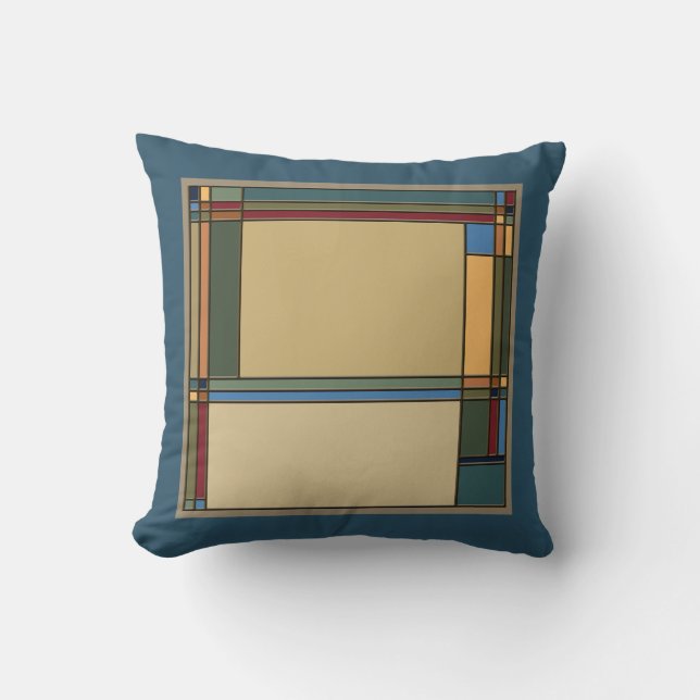 Bold Arts & Crafts for the Bungalow Throw Pillow (Front)