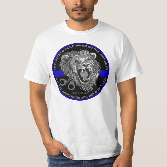 Bold As a Lion Thin Blue Line Shirt (Front)